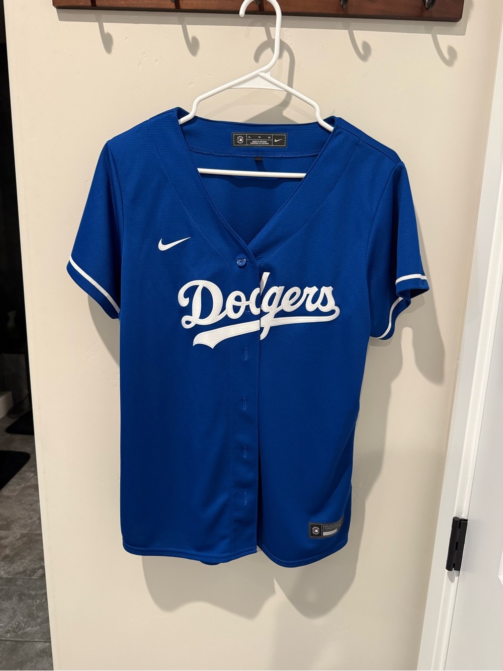 Nike Dodgers Royal Blue Button-Front Baseball Jersey